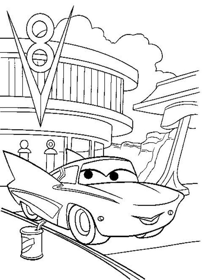 Plansa de colorat cu Cars pixar 163 72